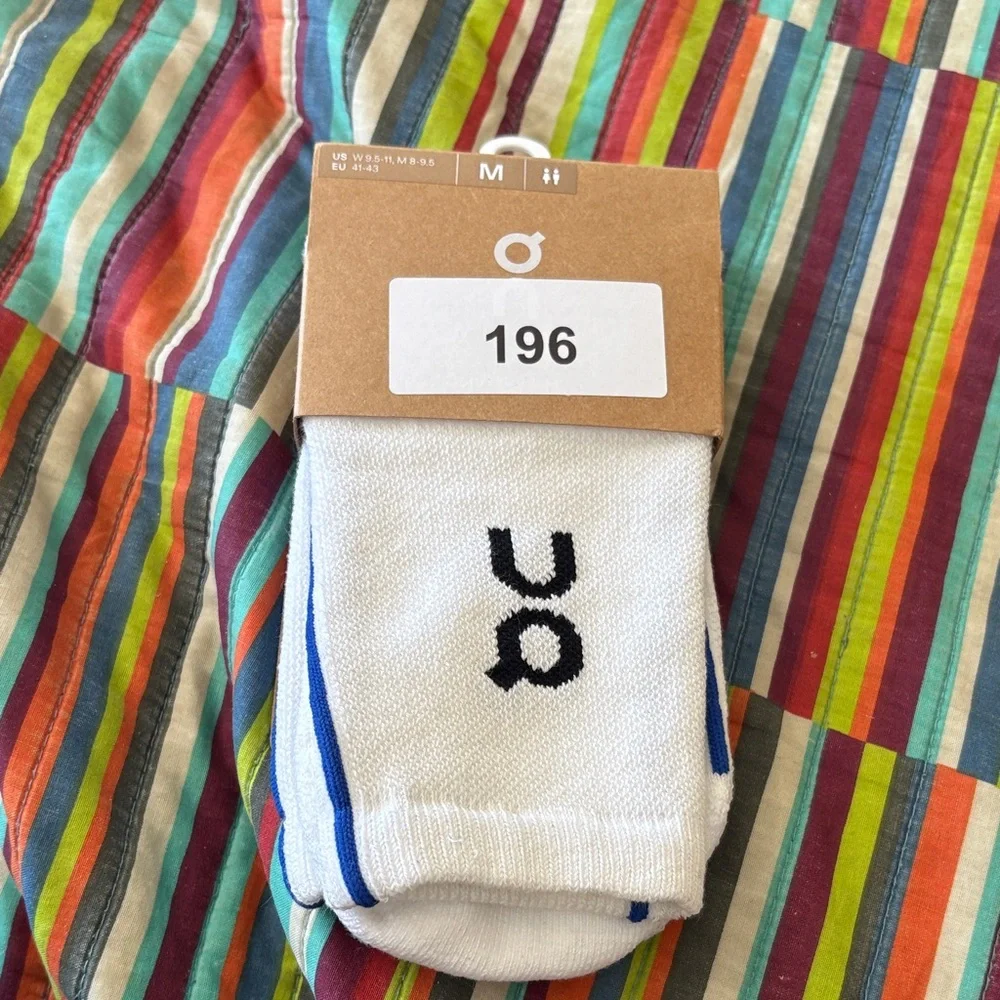 On Cloud Running Court Sock High White Indigo Tennis Athletic Performance med